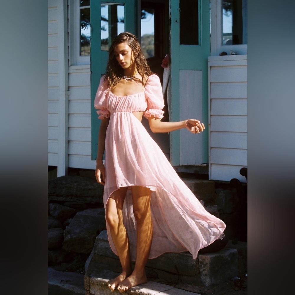 For Love And Lemons Pink High Low Dress